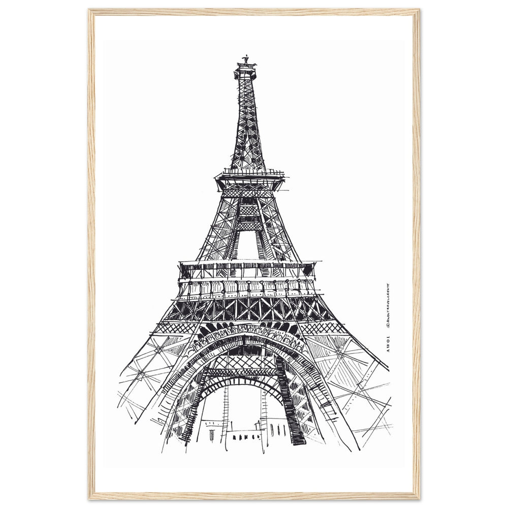 
                      
                        Black And White City Poster, Paris Wall Art With Eiffel Tower: Framed Art Print - Creations Awol
                      
                    