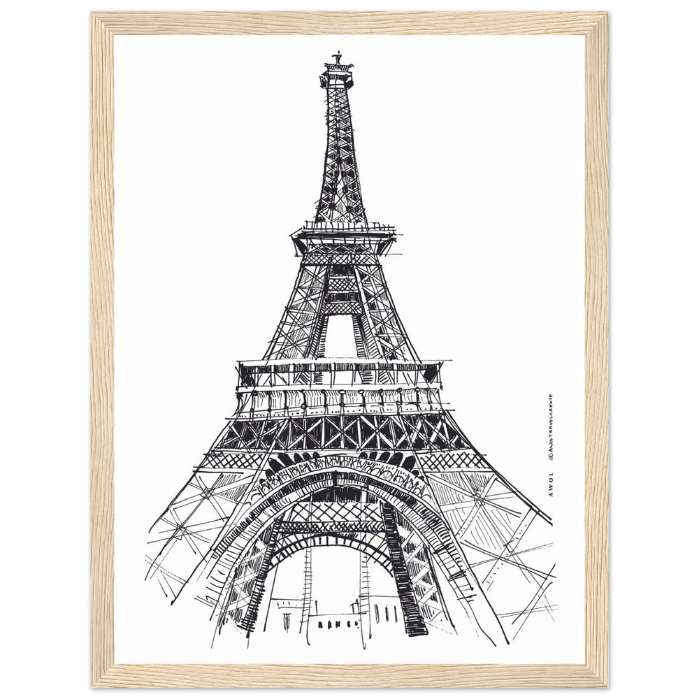 
                      
                        Black And White City Poster, Paris Wall Art With Eiffel Tower: Framed Art Print - Creations Awol
                      
                    