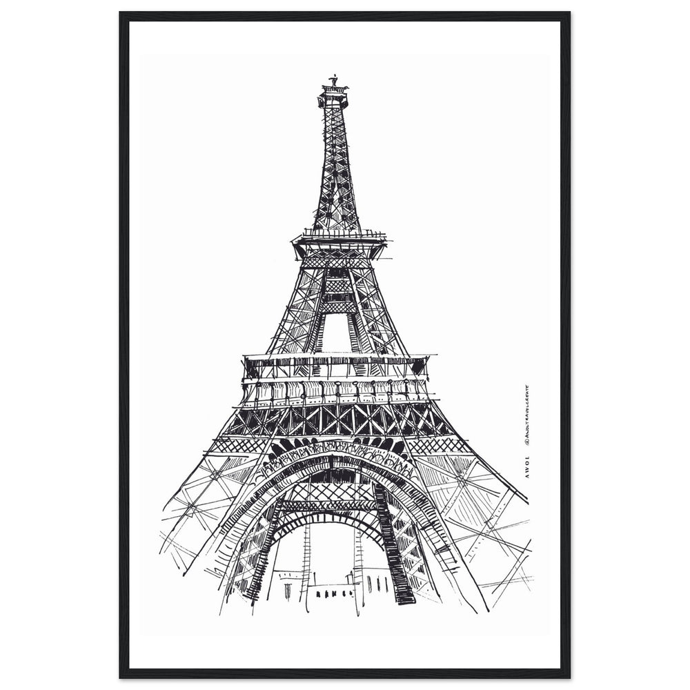 
                      
                        Black And White City Poster, Paris Wall Art With Eiffel Tower: Framed Art Print - Creations Awol
                      
                    