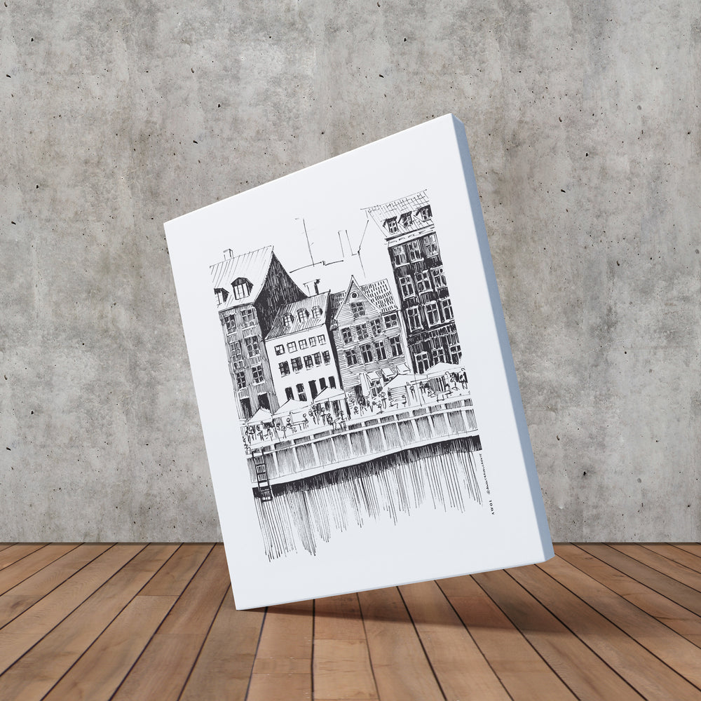 
                      
                        Saturday Afternoon On Nyhavn Canal In Copenhagen, Denmark: Canvas Art Print
                      
                    