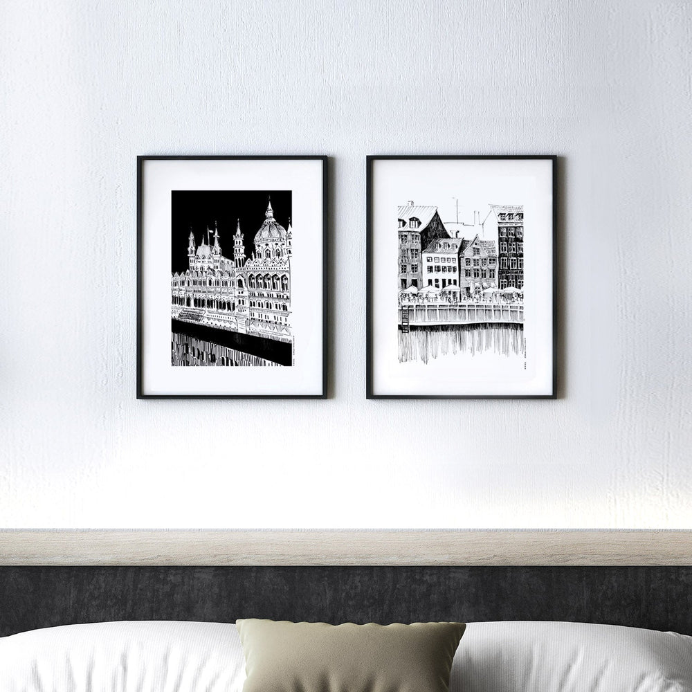 
                      
                        Budapest Art, An Evening Along The Danube River: Framed Art Print - Creations Awol
                      
                    