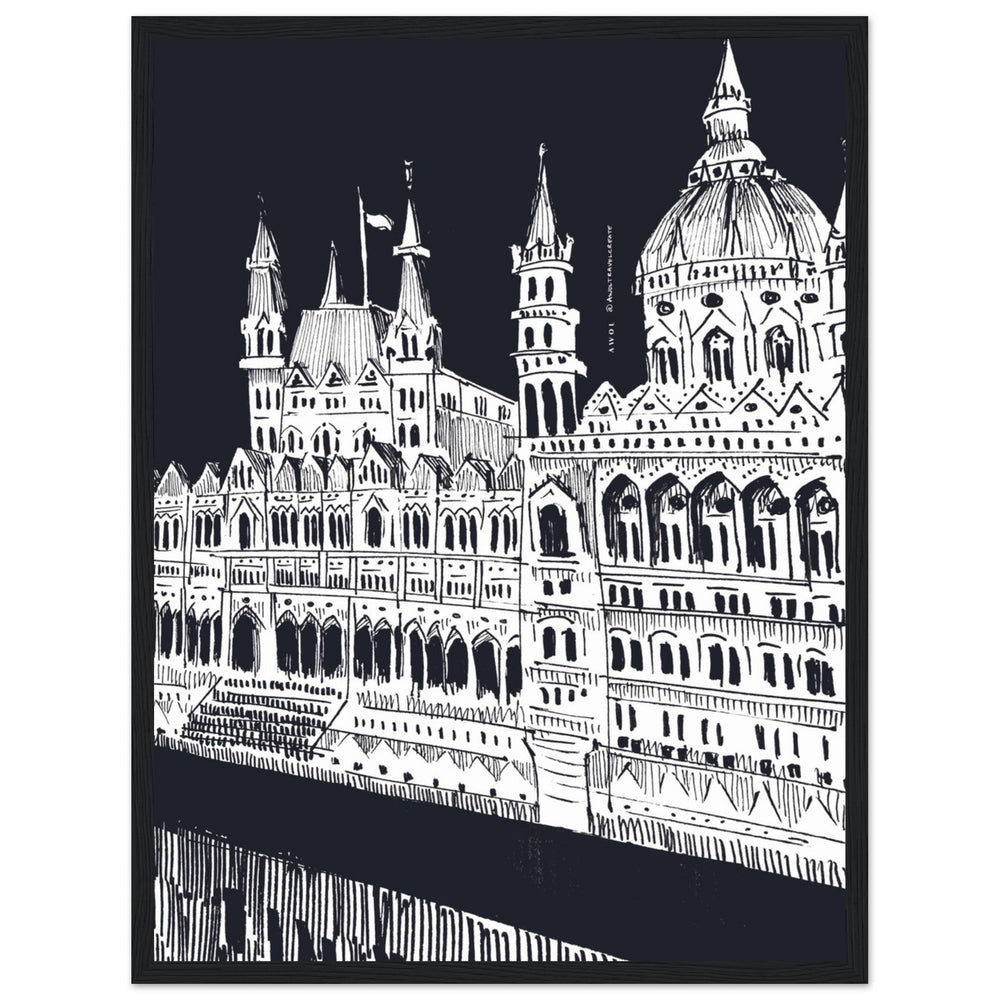 
                      
                        Budapest Art, An Evening Along The Danube River: Framed Art Print - Creations Awol
                      
                    