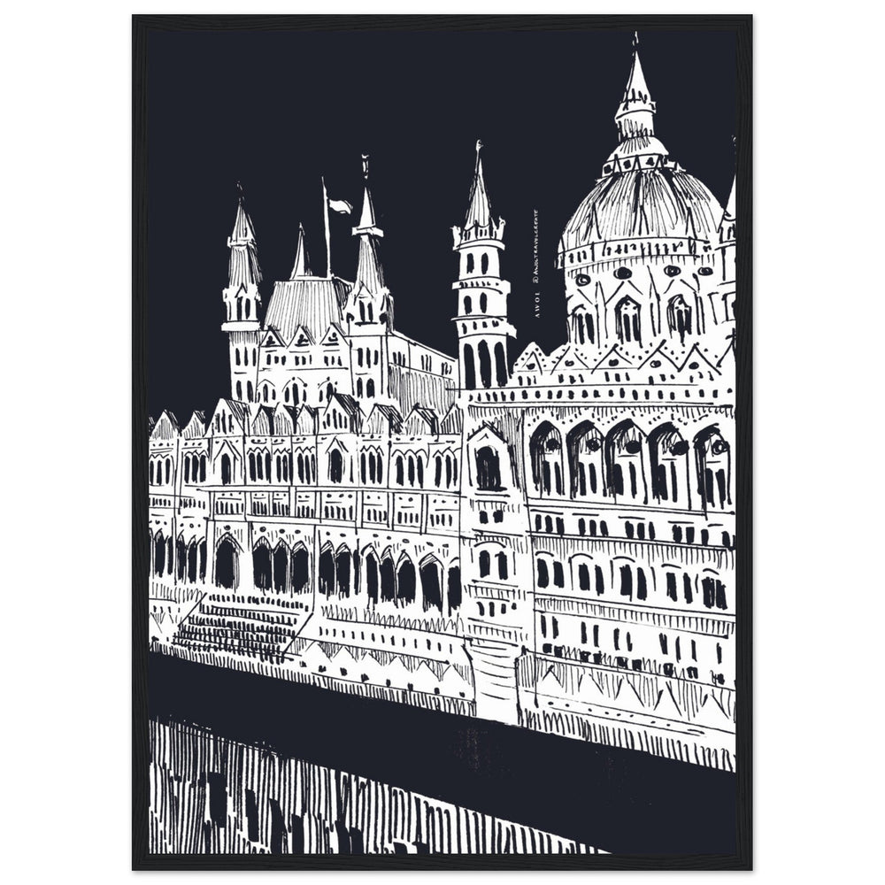 
                      
                        Budapest Art, An Evening Along The Danube River: Framed Art Print - Creations Awol
                      
                    