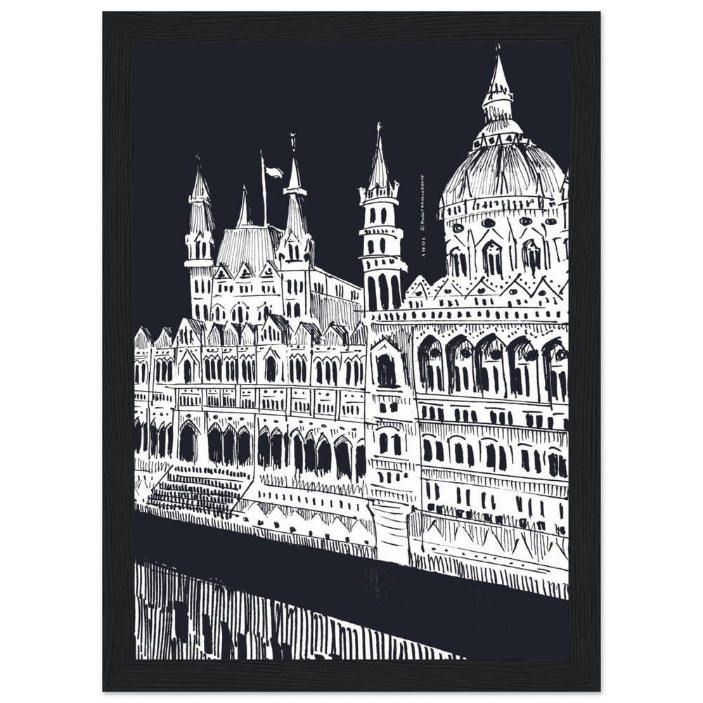 
                      
                        Budapest Art, An Evening Along The Danube River: Framed Art Print - Creations Awol
                      
                    