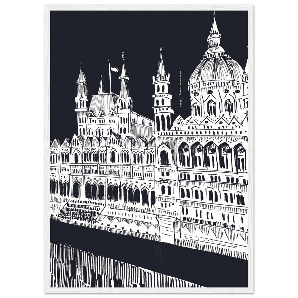 
                      
                        Budapest Art, An Evening Along The Danube River: Framed Art Print - Creations Awol
                      
                    