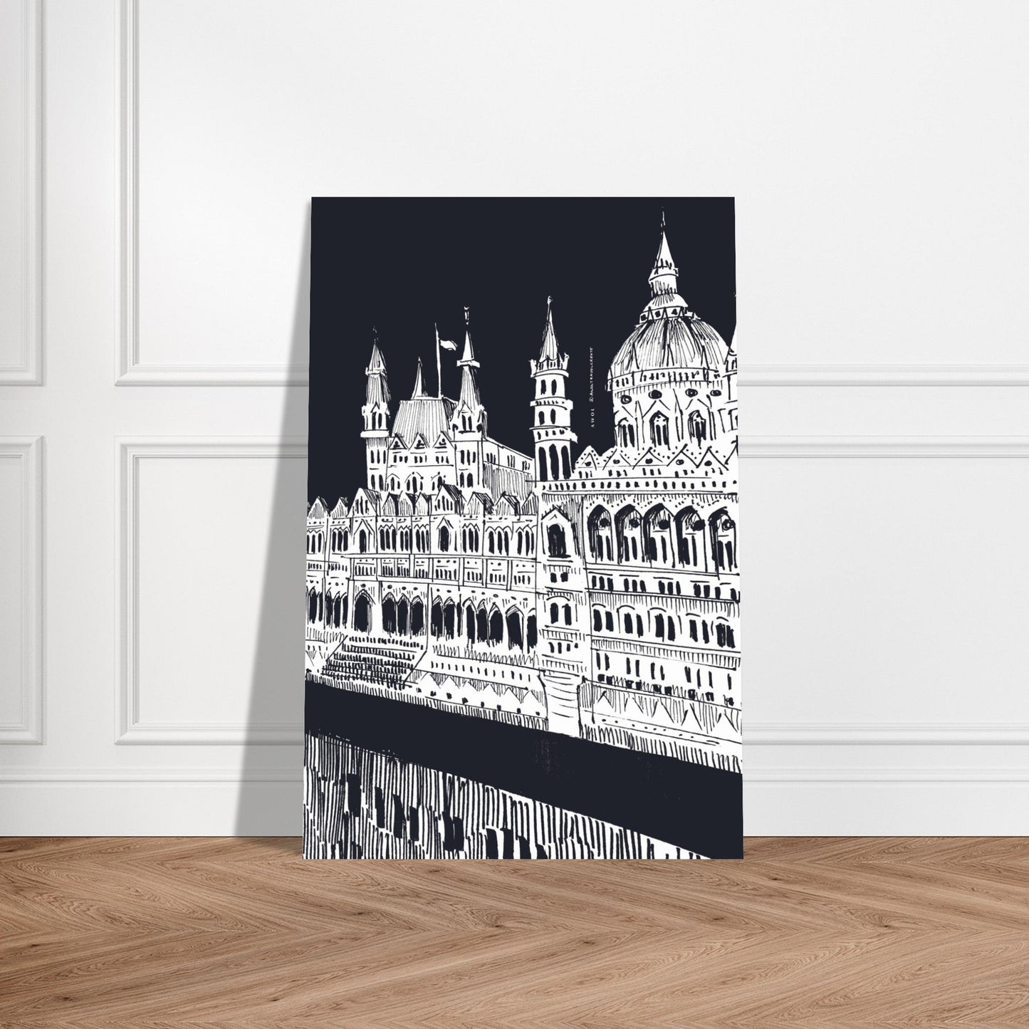 Budapest City Art Print, Castle On The Danube River: Travel Poster Print - Creations Awol