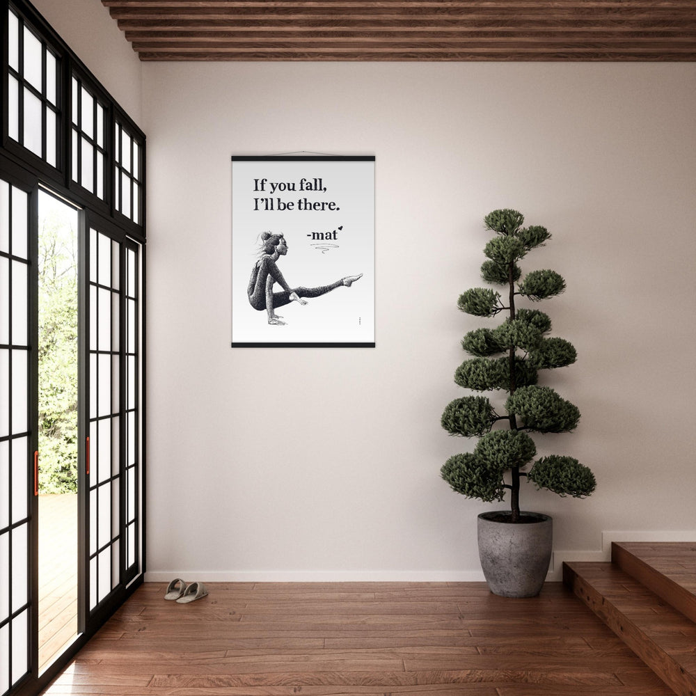 
                      
                        Spiritual Yoga Pose Art With Inspiring Quote: Poster Print with Hanger
                      
                    