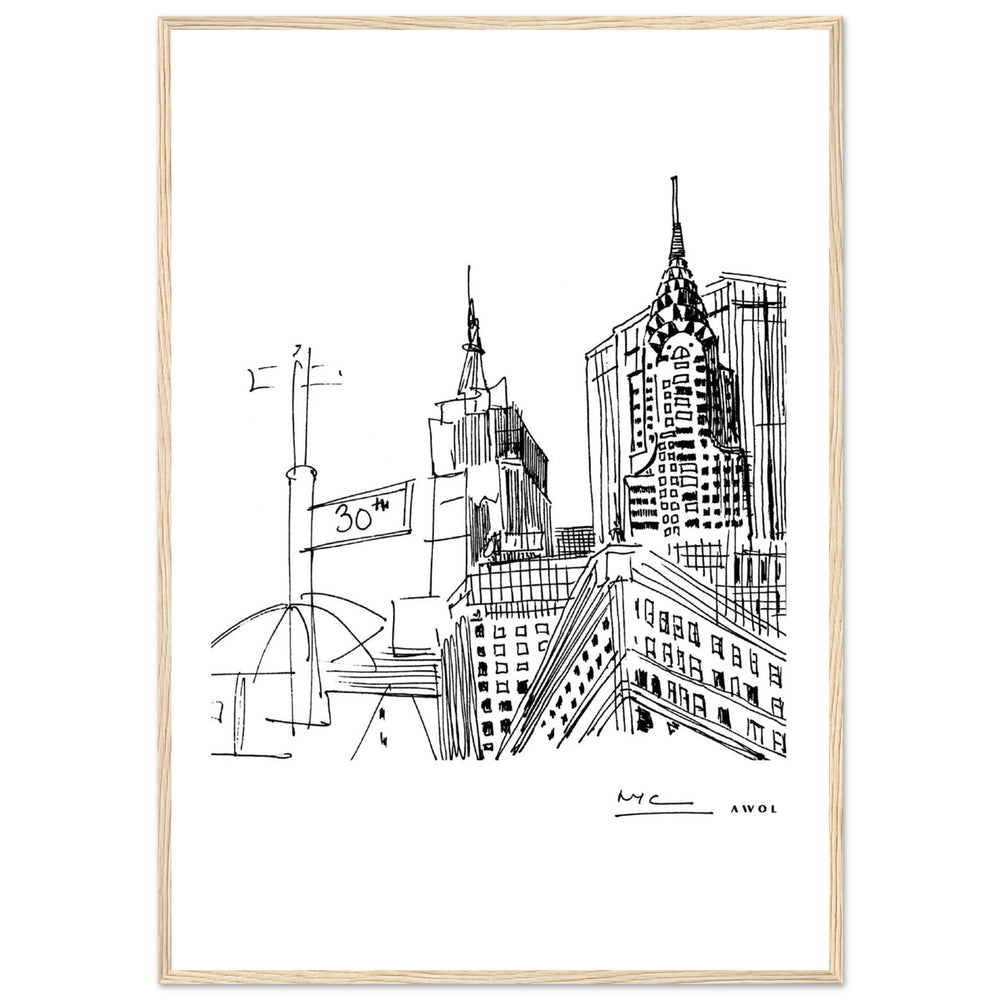 
                      
                        New York City Skyline Art, Iconic Skyscrapers: Framed Art Print
                      
                    