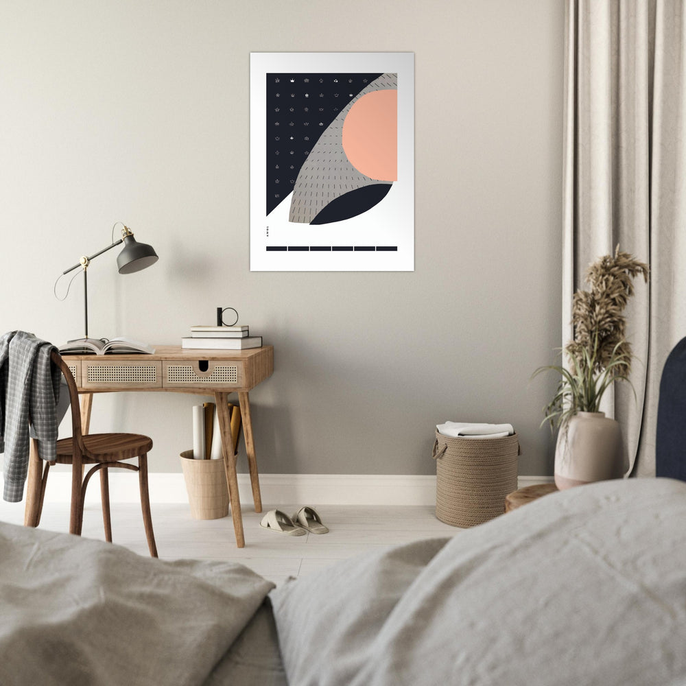 
                      
                        Minimalist Wall Art, Scandinavian Abstraction With Graphic Shapes: Poster Print
                      
                    