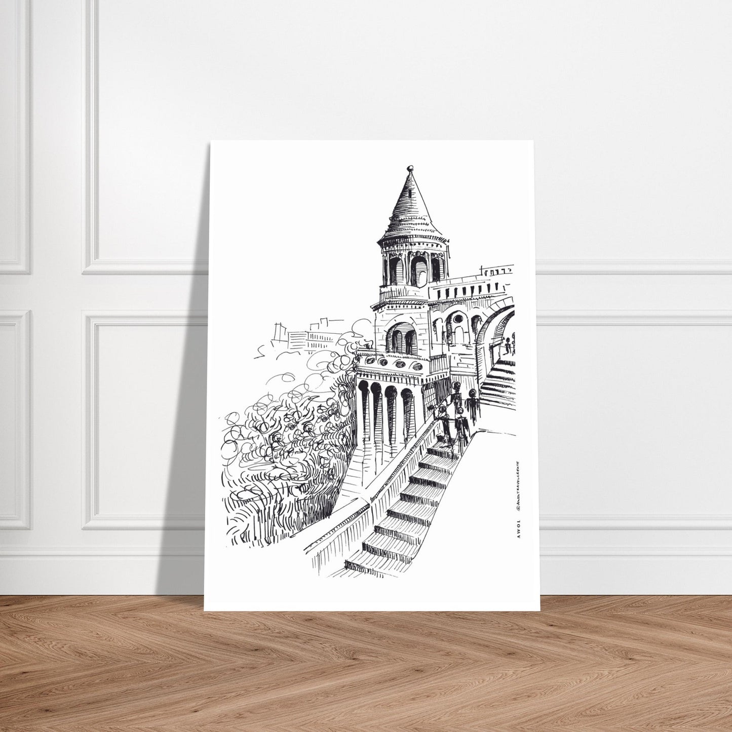 Castle On A Hill Overlooking Budapest: Hungary City Landscape, Premium Matte Paper Poster - Creations Awol