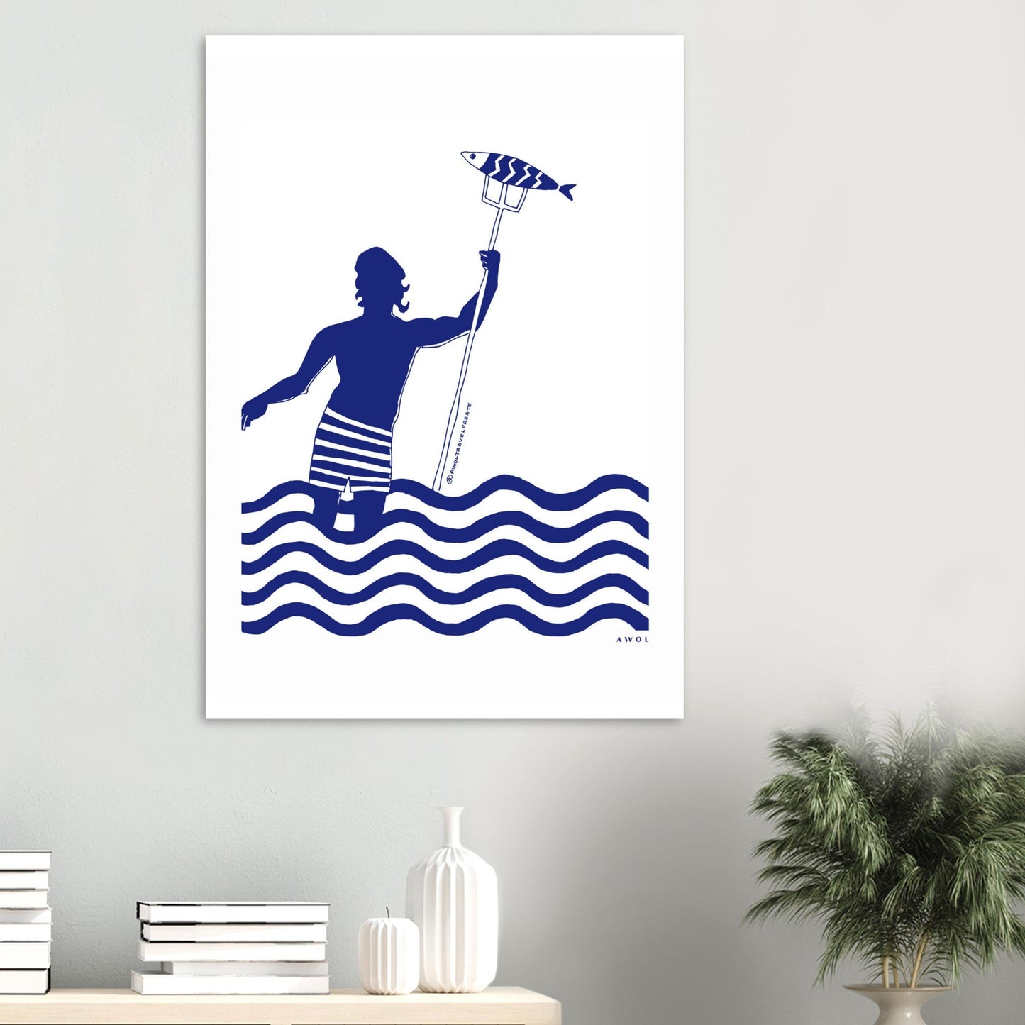 Catch Of The Day Wall Art, Modern Nautical Aluminum Art Print - Creations Awol