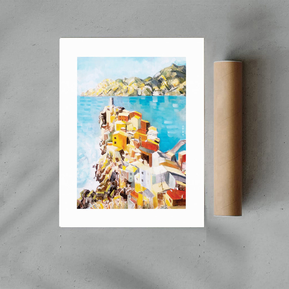 Italy Art Print: Colourful Seaside Towns, Mediterranean Poster Print