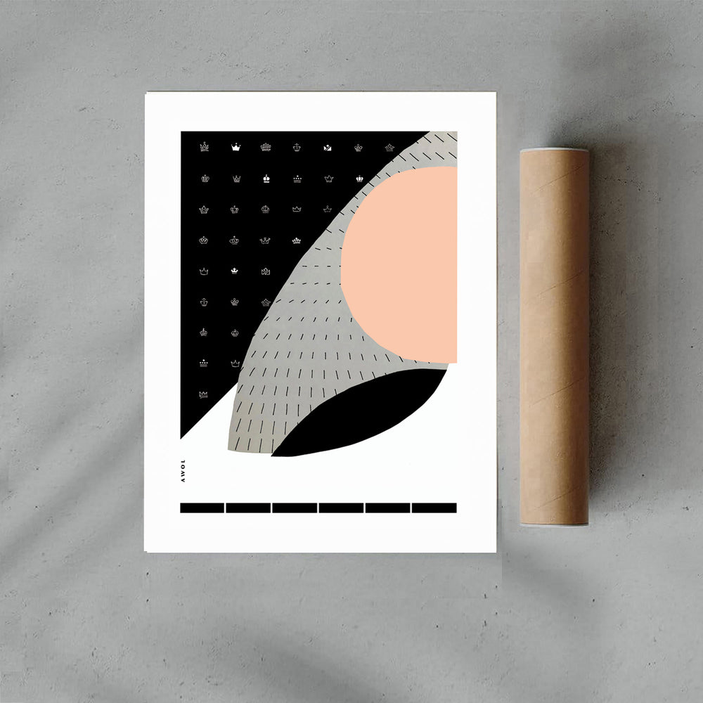 
                      
                        Minimalist Wall Art, Scandinavian Abstraction With Graphic Shapes: Poster Print
                      
                    