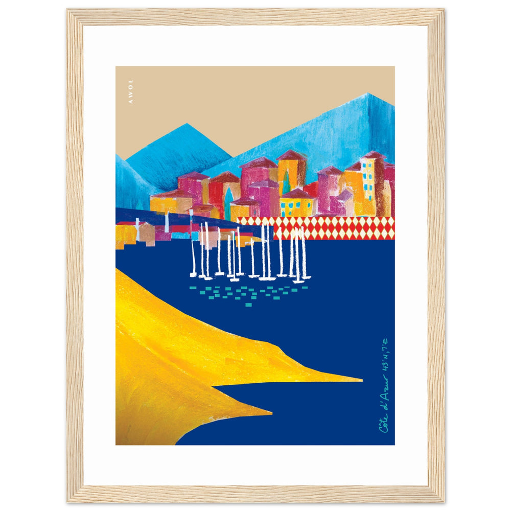 
                      
                        Colourful Beach Towns In The South of France Poster: Framed Art Print
                      
                    