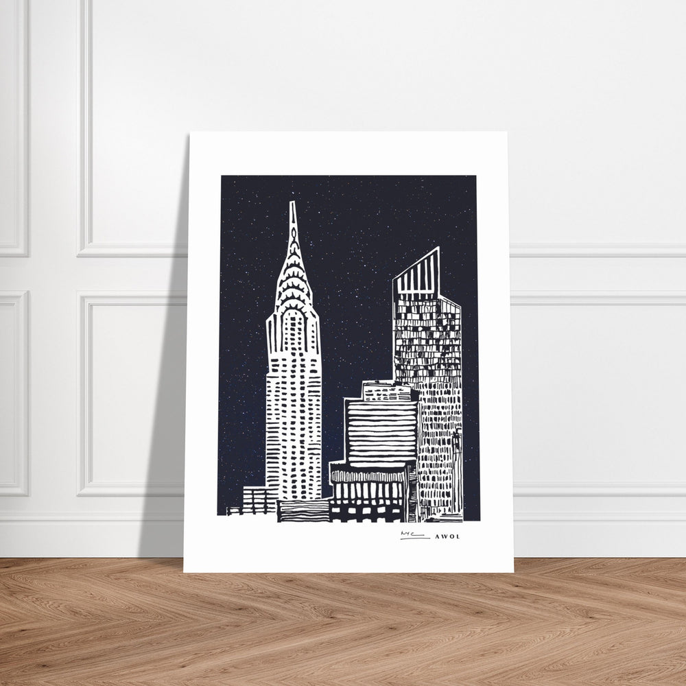 
                      
                        New York City At Night, Manhattan Abstraction: Poster Print
                      
                    