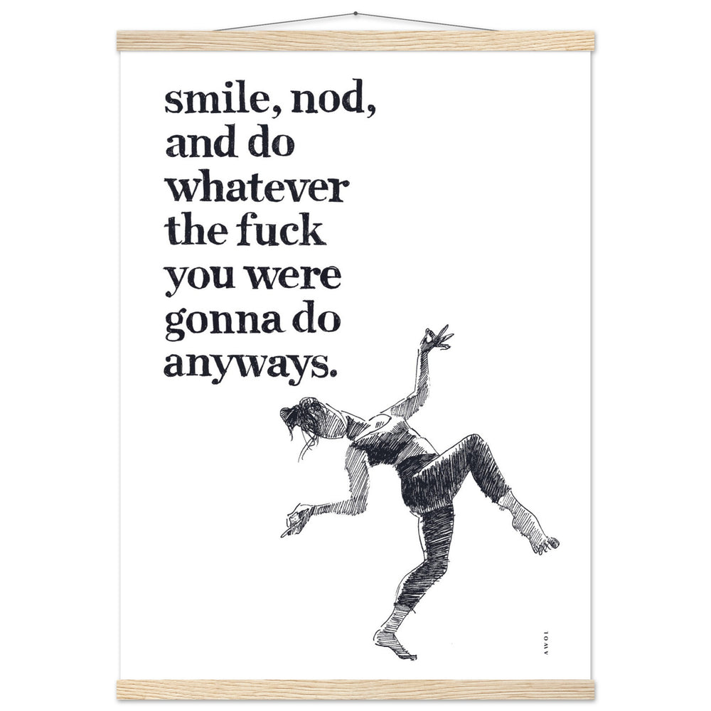 
                      
                        Smile And Nod, Modern Zen Art Print: Poster with Hanger
                      
                    