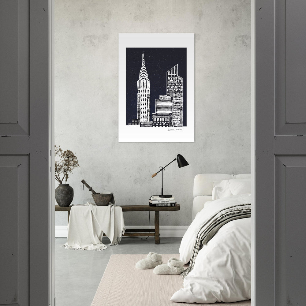 
                      
                        New York City At Night, Manhattan Abstraction: Aluminum Art Print
                      
                    