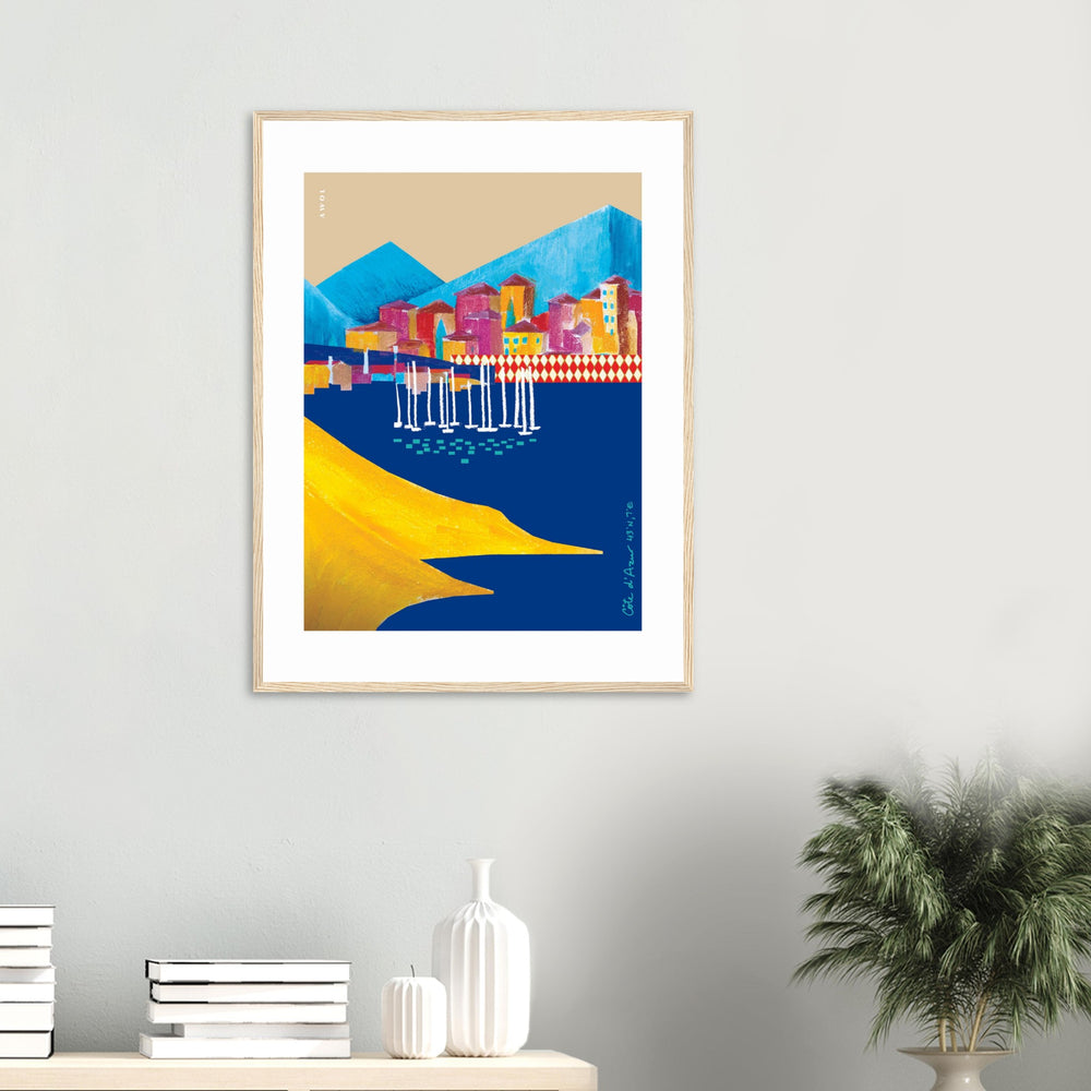 
                      
                        Colourful Beach Towns In The South of France Poster: Framed Art Print
                      
                    