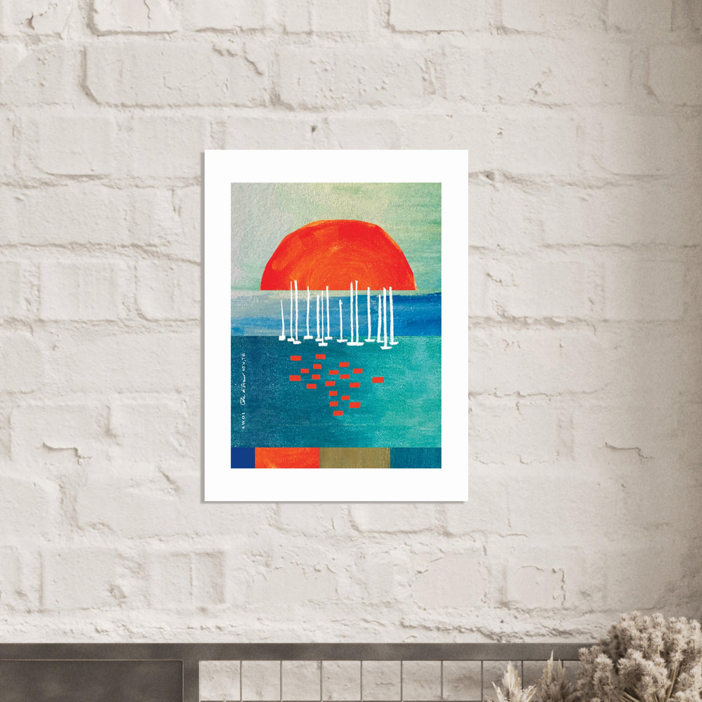 
                      
                        Sunset Wall Art With Sailboats On The Mediterranean Sea: Aluminum Print
                      
                    