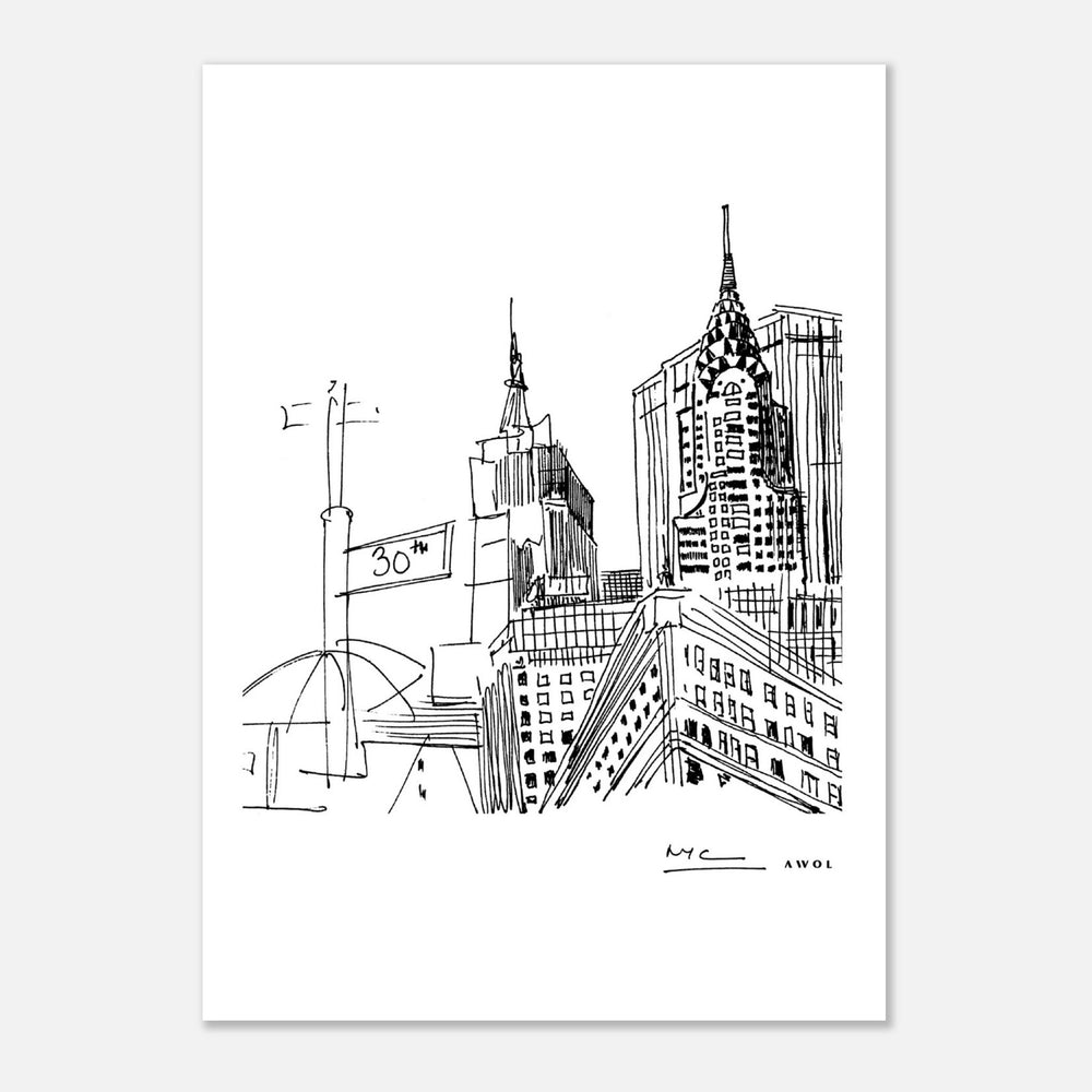 
                      
                        New York City Skyline Art, Iconic Skyscrapers: Poster Print
                      
                    