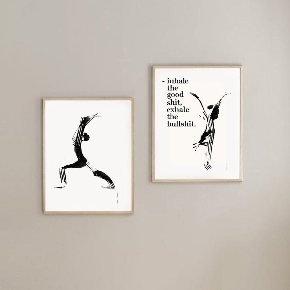 
                      
                        Funny Zen Quote, Exhale The Bullshit, Yoga Wall Art: Framed Art Print
                      
                    