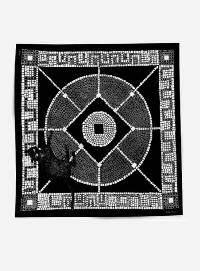 14 modern black and white mosaic silk scarf inspired by roman geometric mosaics